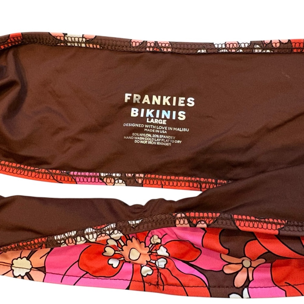 NWT, Frankie’s  BIKINIS Jeanette Strapless Top/Tia Bikini Bottom Tropics Sz Lg - Picture 12 of 14